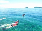 透明度の高い海でシュノーケリング