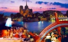 美しいパリの夜景をバックに優雅なディナーを！！