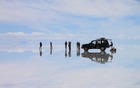 塩湖でお馴染みの4DWと鏡張り写真。