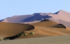 朝日に染まる美しい砂漠、Dune45