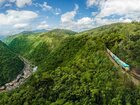 大自然を走るキュランダ鉄道