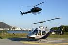 ヘリコプターで上空からリオの街を観光