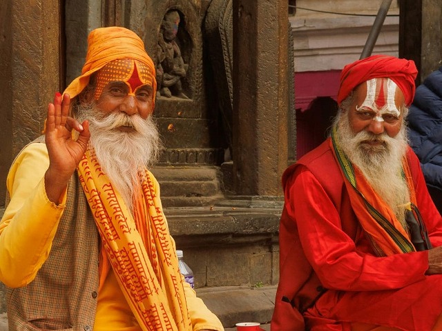 パシュパティナート寺院の修行者たち