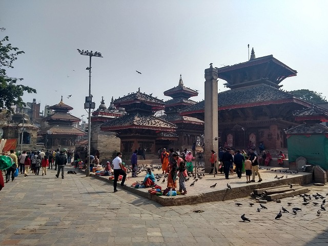 カトマンズのダルバール広場には重要な建築物が集まります