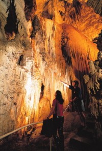 ワイトモ洞窟の鍾乳洞