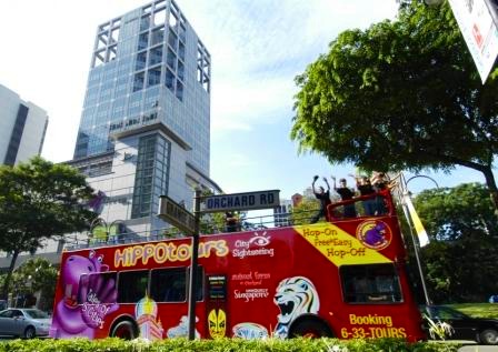 シンガポール市内観光 乗り降り自由オープントップトップバス 1日パス ホットホリデー