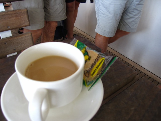出航前のコーヒー紅茶のサービス